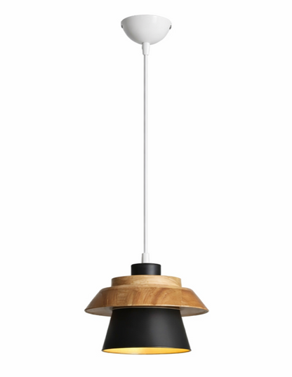 Otis Scandinavian Wood and Metal Pendant Light