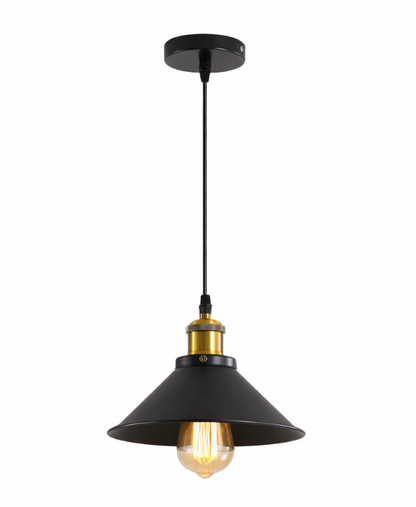 Charlie Industrial Black Metal Pendant Light