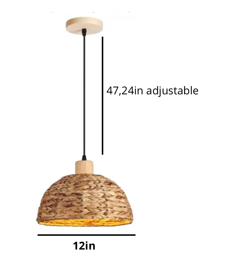 Natural Handwoven Rattan Ceiling Pendant Lamp – Hugo