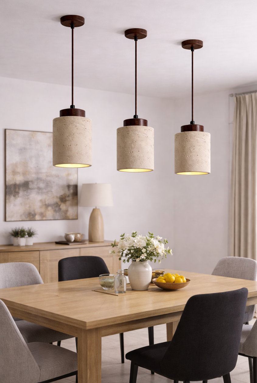 Contemporary Volcanic Stone Pendant Lamp – Finn