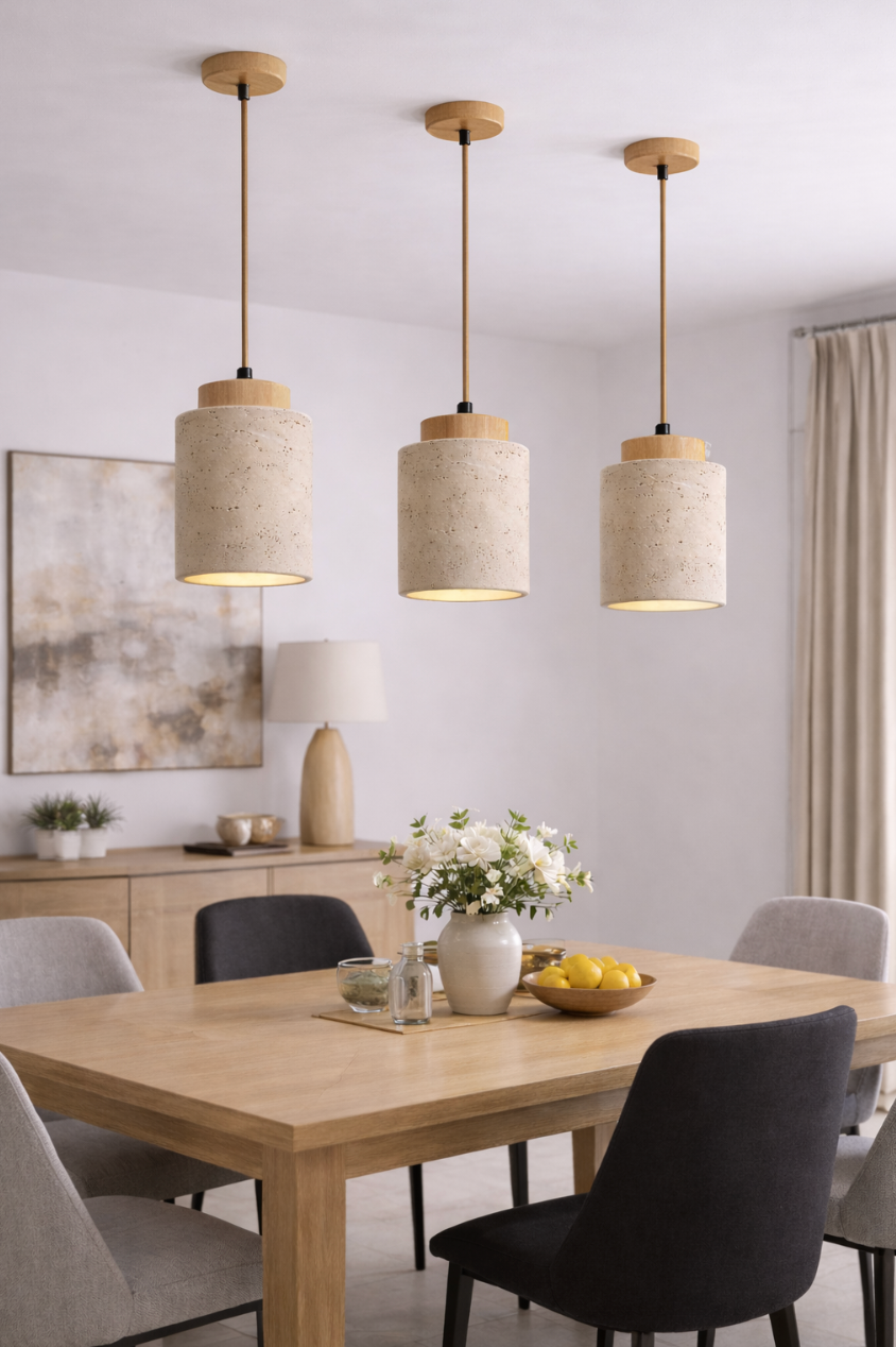 Contemporary Volcanic Stone Pendant Lamp – Finn