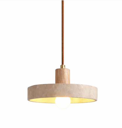 Archie Natural Travertine Stone Pendant Light