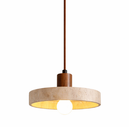 Archie Natural Travertine Stone Pendant Light