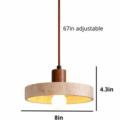 Archie Natural Travertine Stone Pendant Light