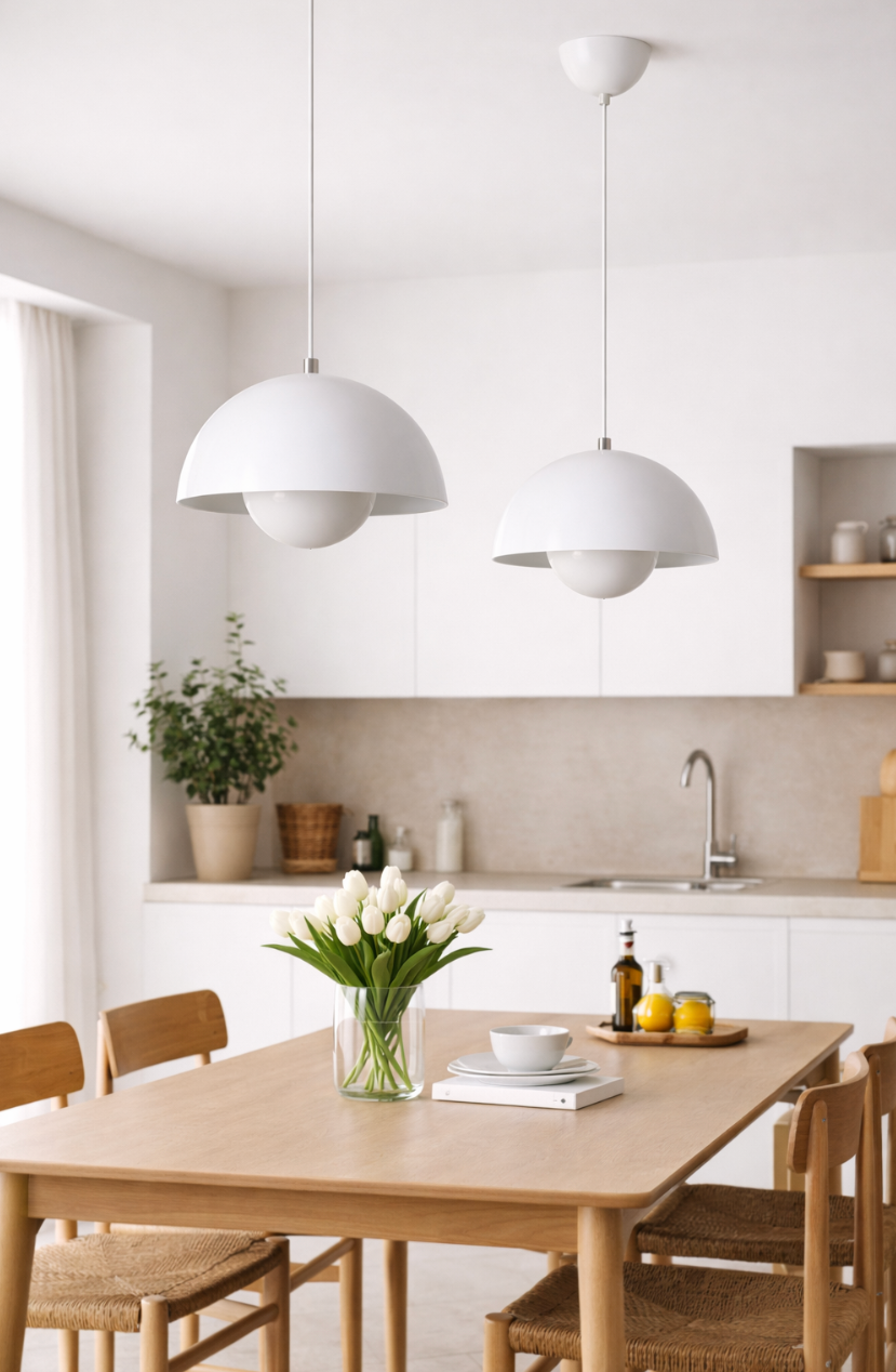 Modern Minimalist Dome Pendant Light with Glass Globe – Lucas