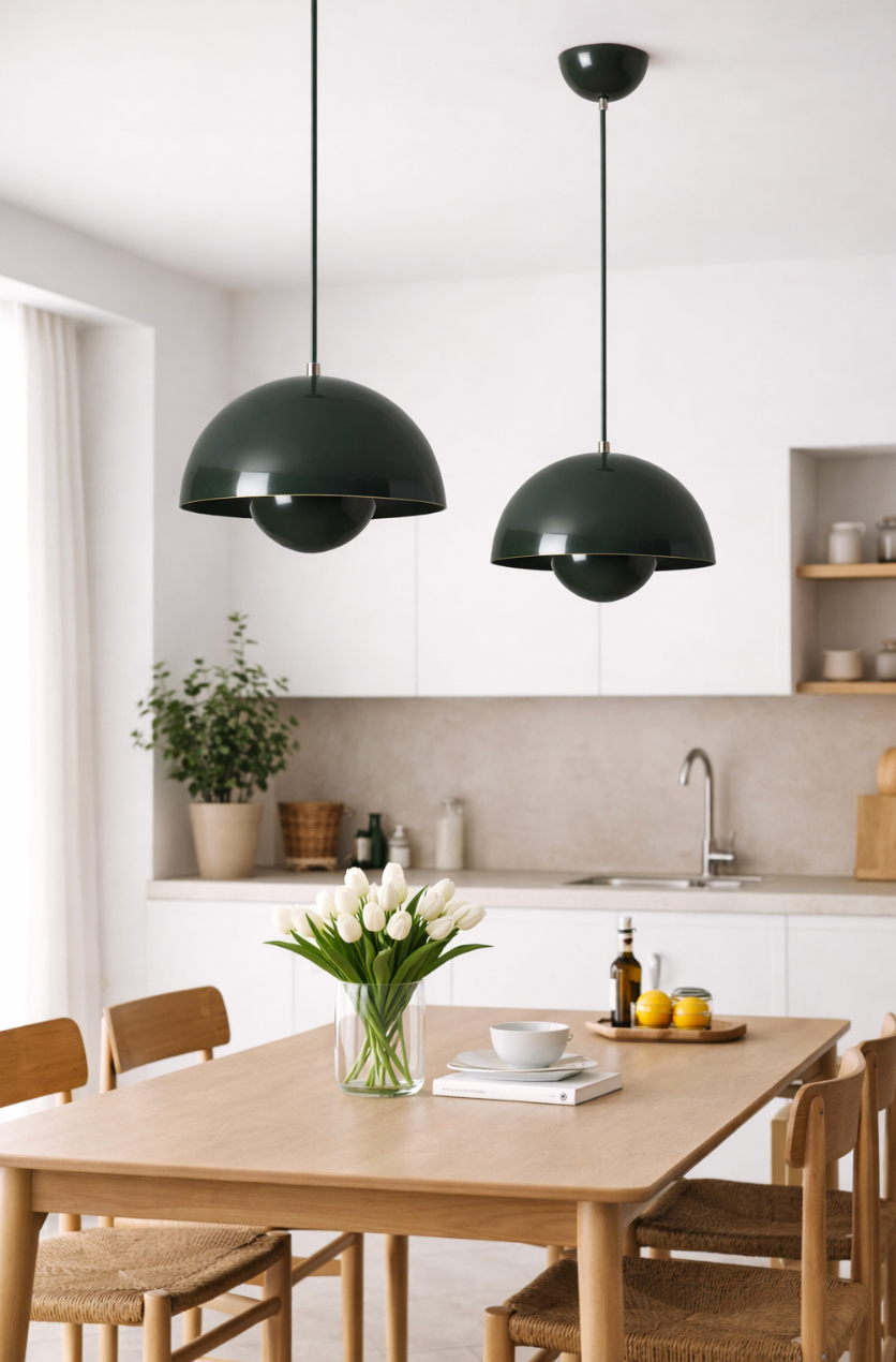 Modern Minimalist Dome Pendant Light with Glass Globe – Lucas