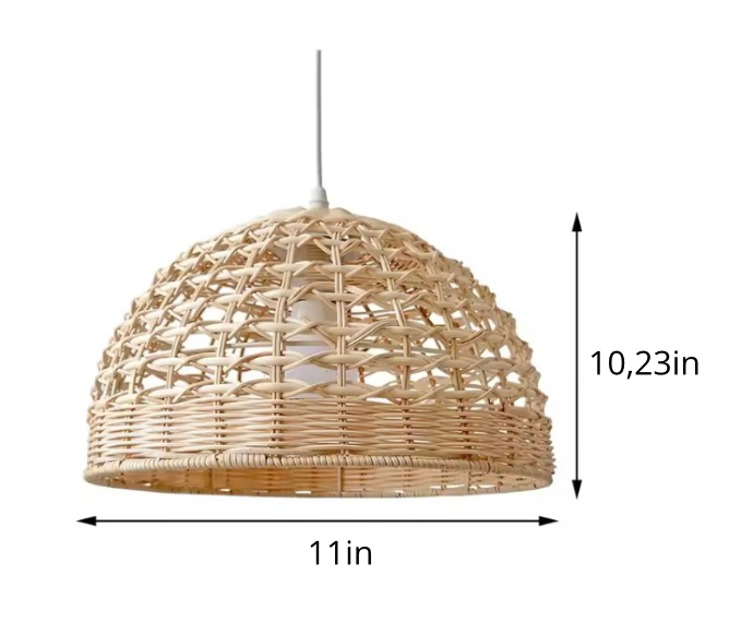 Bohemian Open Weave Rattan Ceiling Pendant Light – Ben
