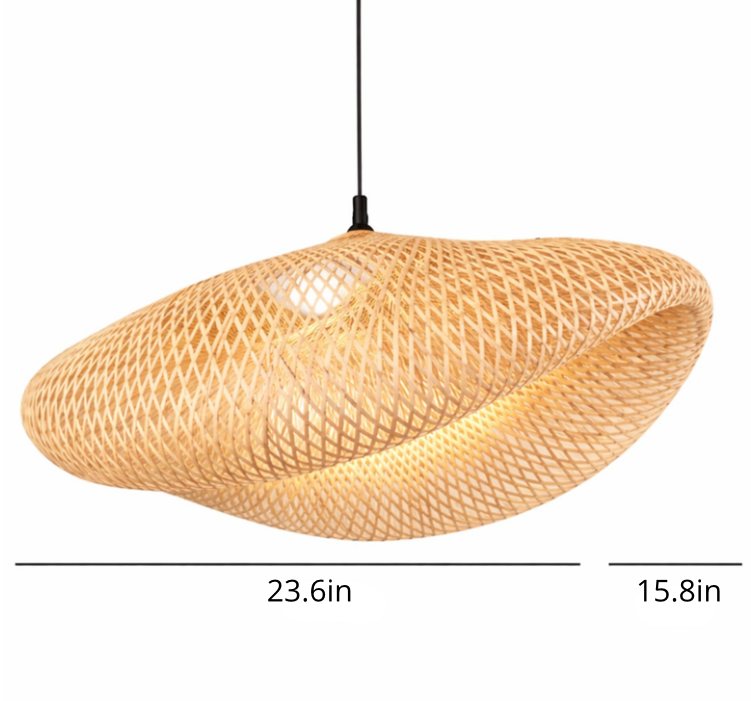 Natural Woven Rattan Sculptural Pendant Lamp – Oliver