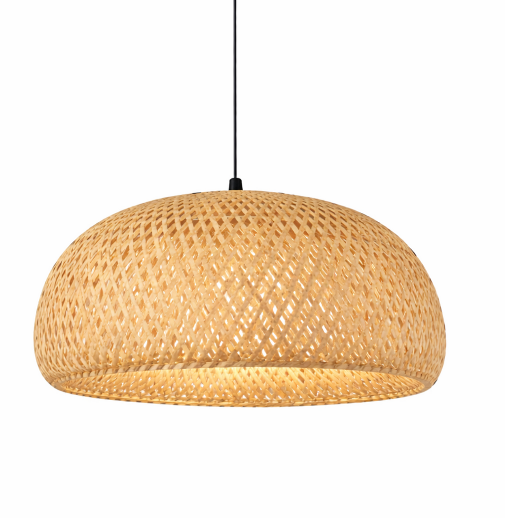 Natural Woven Rattan Sculptural Pendant Lamp – Oscar