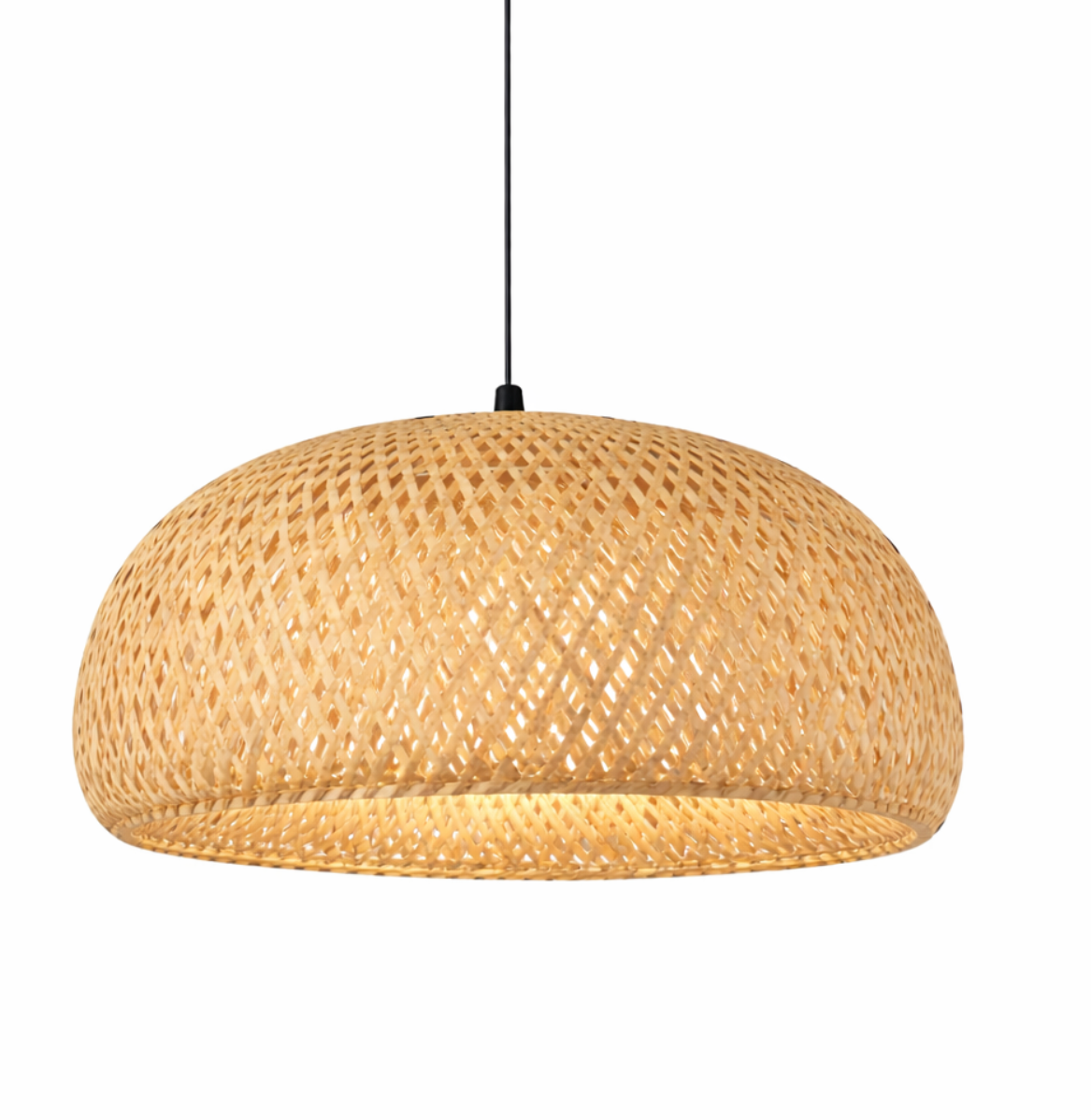 Natural Woven Rattan Sculptural Pendant Lamp – Oscar