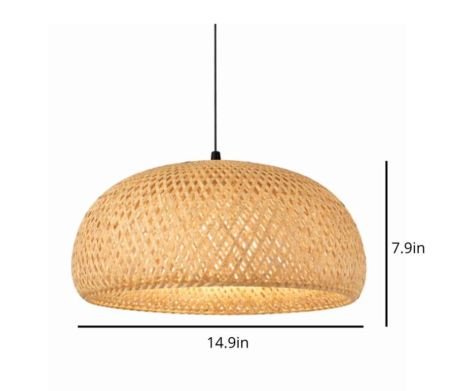 Natural Woven Rattan Sculptural Pendant Lamp – Oscar