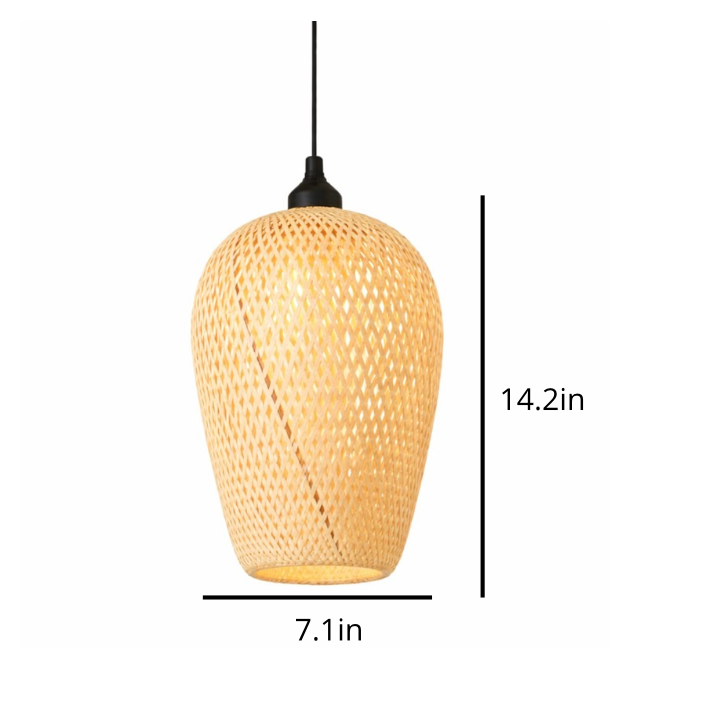 Natural Woven Rattan Sculptural Pendant Lamp – Felix