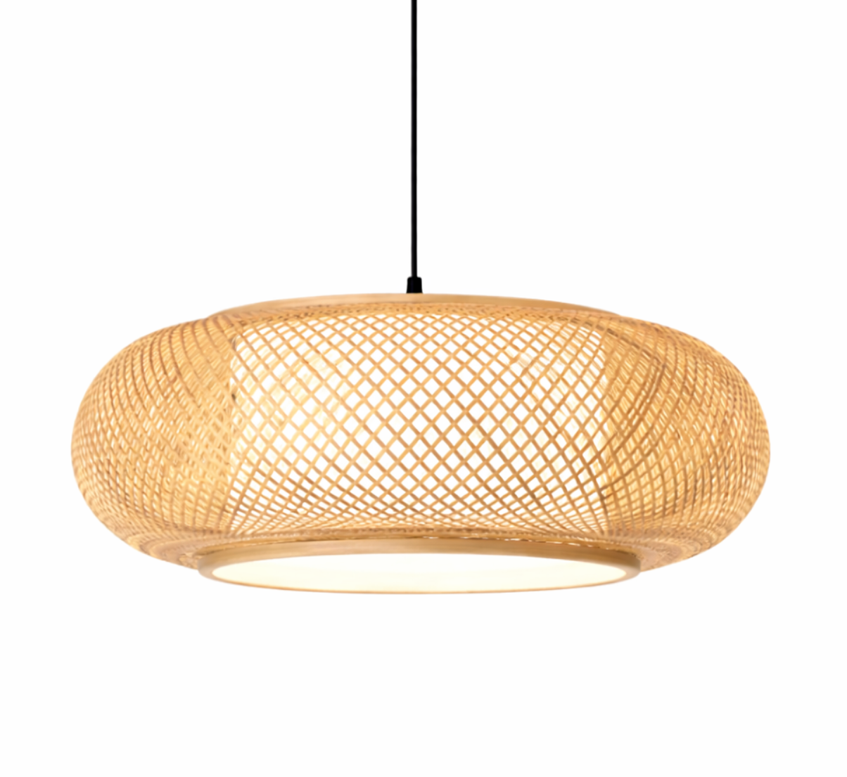 Natural Woven Rattan Sculptural Pendant Lamp – Leo