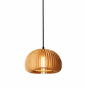 Modern Scandinavian Wooden Slat Pendant Light – Jude