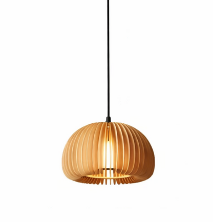 Jude Modern Scandinavian Wooden Slat Pendant Light