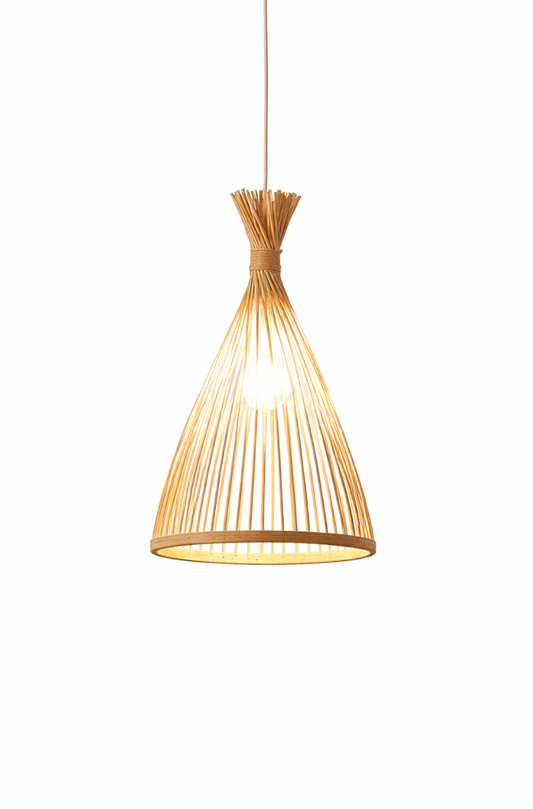Rory Handwoven Bamboo Cone Pendant Light