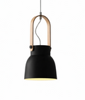 Modern Scandinavian Lantern Pendant Light with Wooden Handle – Connor