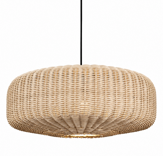 Alden Handwoven Natural Rattan Pendant Light