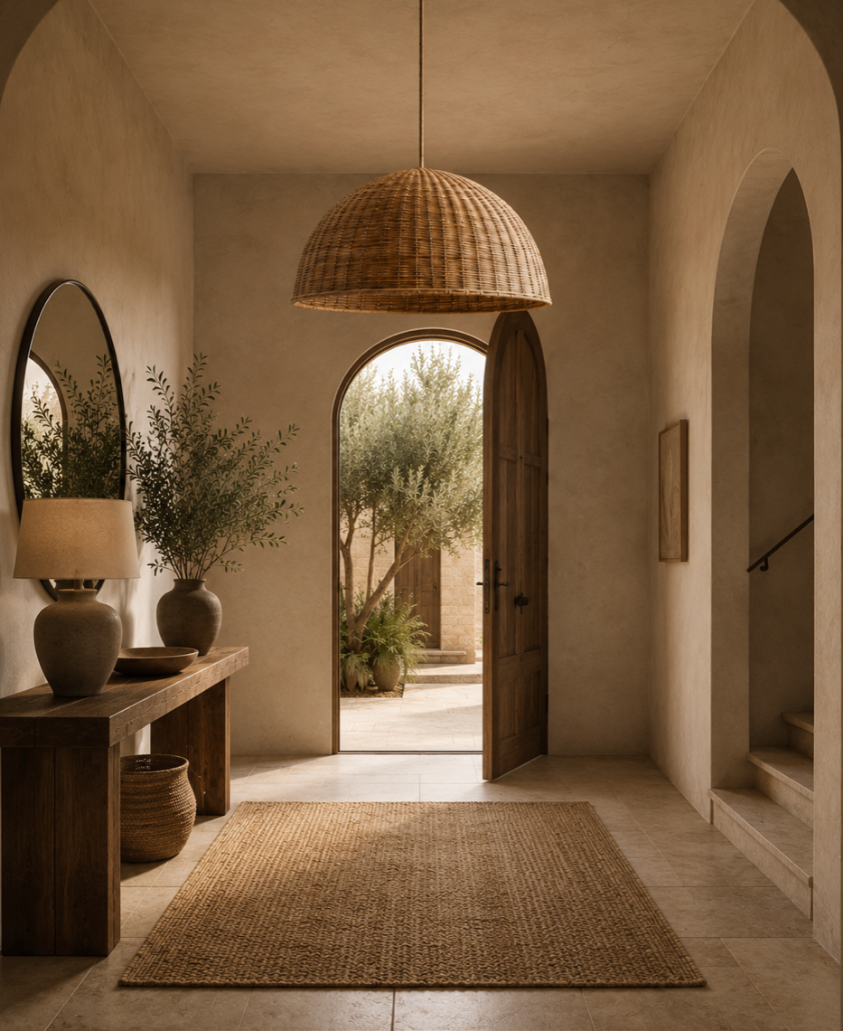 Henry Natural Rattan Dome Pendant Light